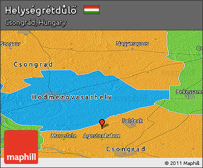Political Panoramic Map of Helységrétdůlő