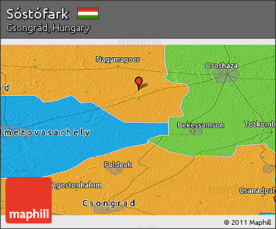 Political Panoramic Map of Sóstófark