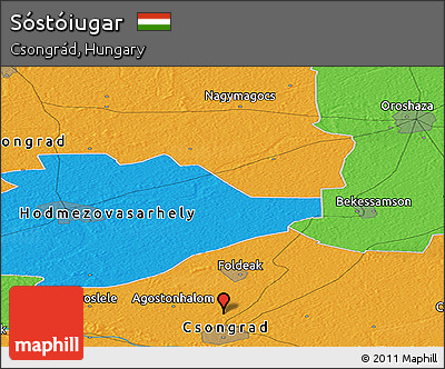 Political Panoramic Map of Sóstóiugar