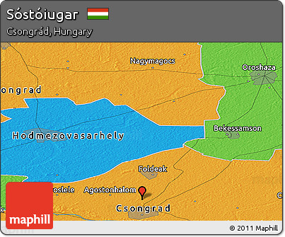 Political Panoramic Map of Sóstóiugar