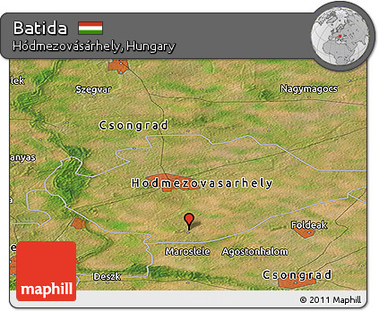 Satellite Panoramic Map of Batida