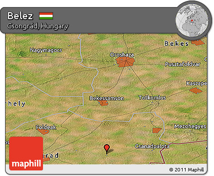 Satellite Panoramic Map of Belez