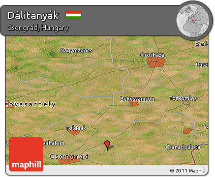 Satellite Panoramic Map of Dálitanyák