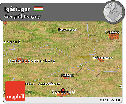 Satellite Panoramic Map of Igásiugar