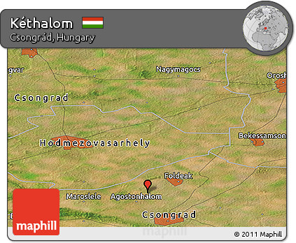 Satellite Panoramic Map of Kéthalom