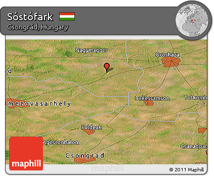 Satellite Panoramic Map of Sóstófark