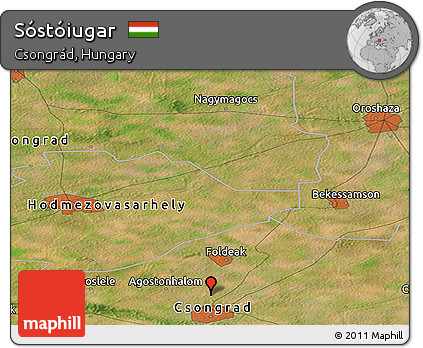 Satellite Panoramic Map of Sóstóiugar