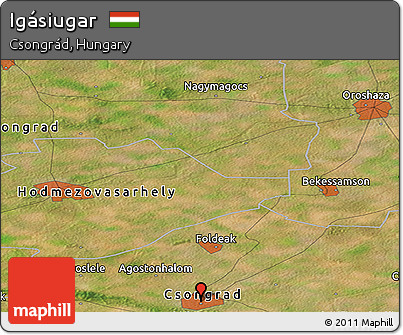 Satellite Panoramic Map of Igásiugar