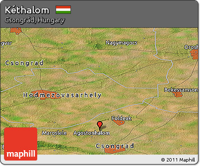 Satellite Panoramic Map of Kéthalom