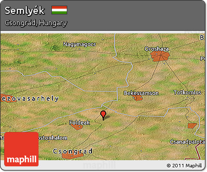 Satellite Panoramic Map of Semlyék