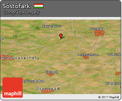 Satellite Panoramic Map of Sóstófark
