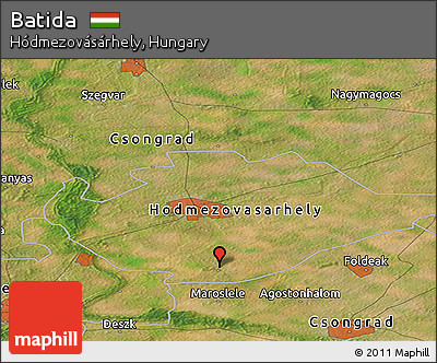Satellite Panoramic Map of Batida