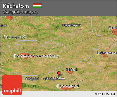 Satellite Panoramic Map of Kéthalom