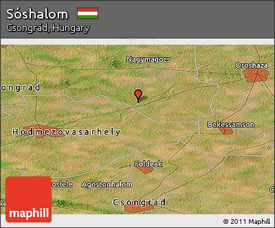 Satellite Panoramic Map of Sóshalom