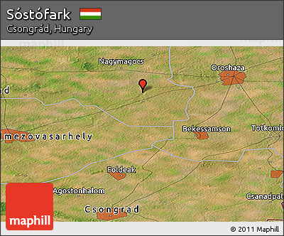 Satellite Panoramic Map of Sóstófark