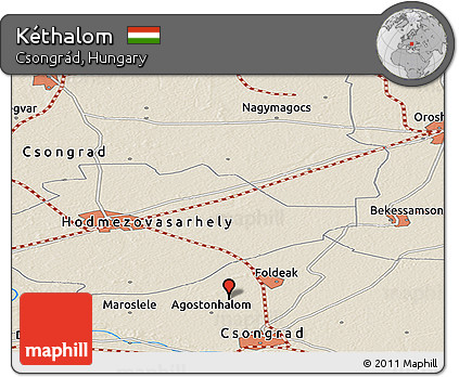 Shaded Relief Panoramic Map of Kéthalom