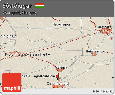 Shaded Relief Panoramic Map of Sóstóiugar