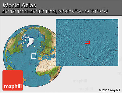 Satellite Location Map of the Area around 46° 26' 14" N, 20° 19' 30" W