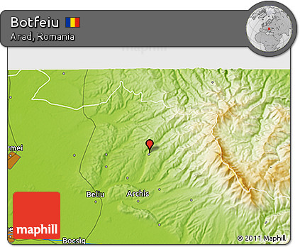Physical 3D Map of Botfeiu