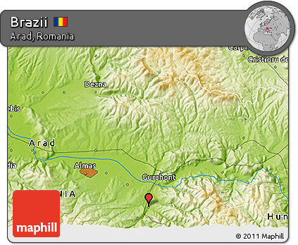 Physical 3D Map of Brazii