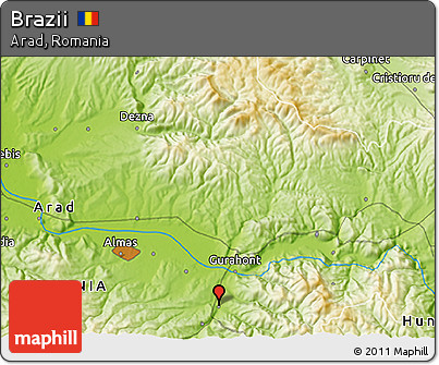 Physical 3D Map of Brazii
