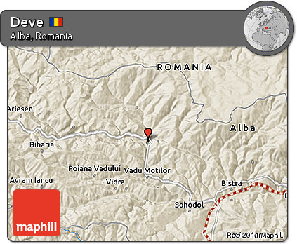 Shaded Relief 3D Map of Deve
