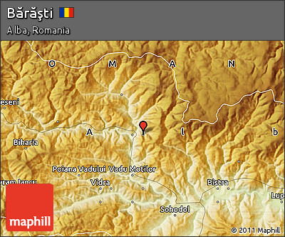 Physical Map of Bărăşti