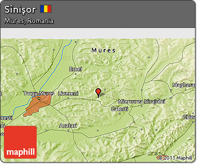 Physical 3D Map of Sînişor