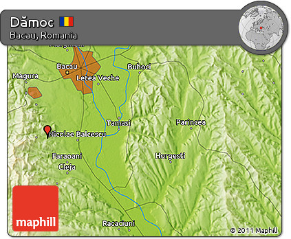 Physical 3D Map of Dămoc