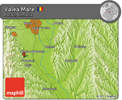 Physical 3D Map of Valea Mare