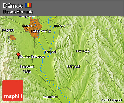 Physical 3D Map of Dămoc