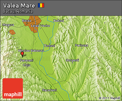 Physical 3D Map of Valea Mare