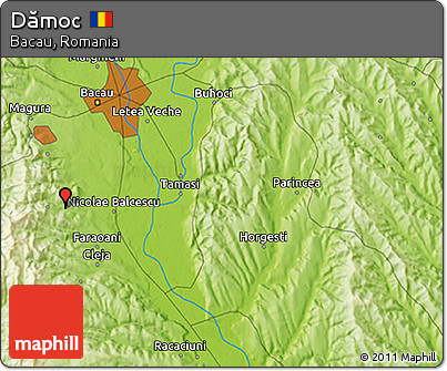 Physical 3D Map of Dămoc