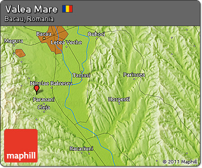 Physical 3D Map of Valea Mare