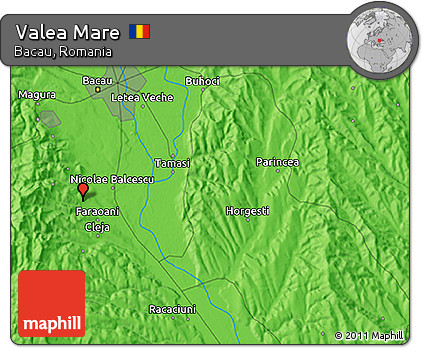 Political 3D Map of Valea Mare