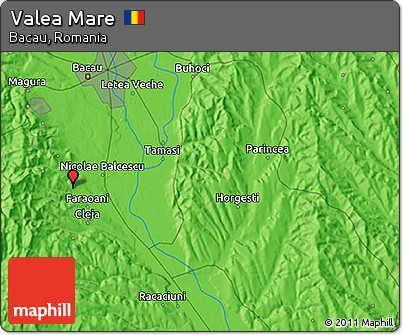 Political 3D Map of Valea Mare
