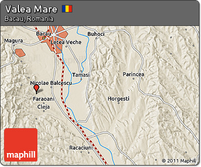 Shaded Relief 3D Map of Valea Mare