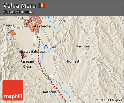 Shaded Relief 3D Map of Valea Mare