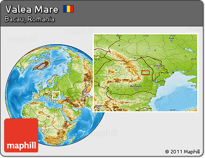 Physical Location Map of Valea Mare