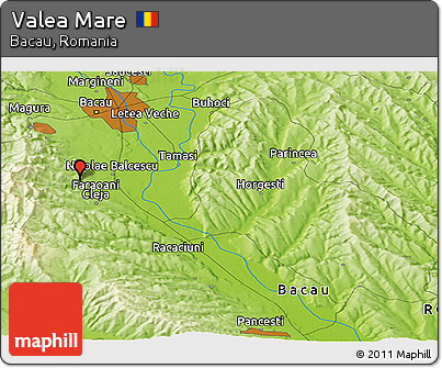 Physical Panoramic Map of Valea Mare