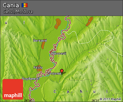 Physical Map of Cania