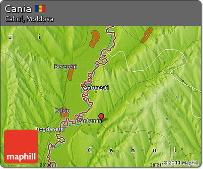 Physical Map of Cania