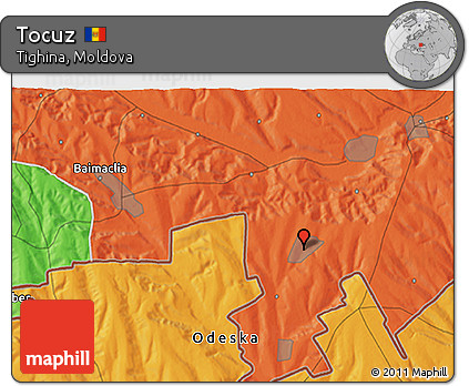 Political 3D Map of Tocuz