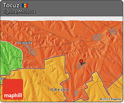 Political 3D Map of Tocuz