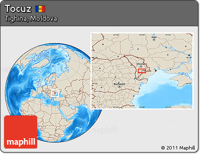 Shaded Relief Location Map of Tocuz