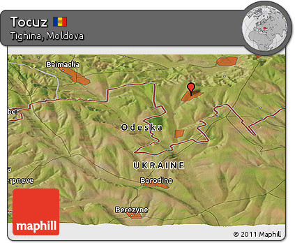 Satellite Panoramic Map of Tocuz