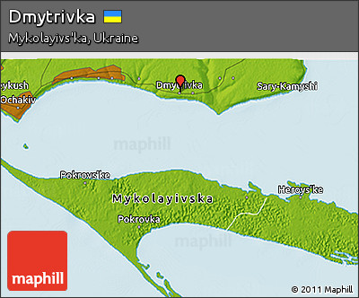 Physical 3D Map of Dmytrivka