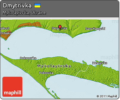 Physical 3D Map of Dmytrivka