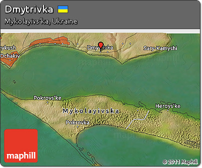 Satellite 3D Map of Dmytrivka