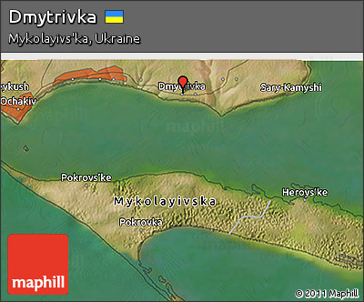 Satellite 3D Map of Dmytrivka